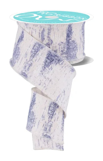 2.5" x 10yd Glitter Birch Bark/Cotton