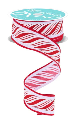 1.5" x 10yd Peppermint Twist