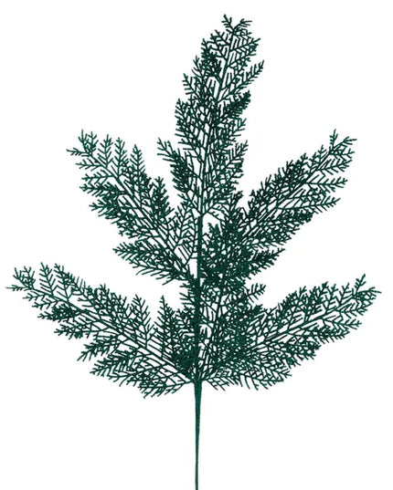 29" Glitter Fern Spray
