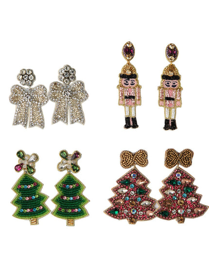 Beaded Holiday Earrings