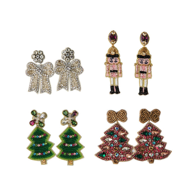 Beaded Holiday Earrings