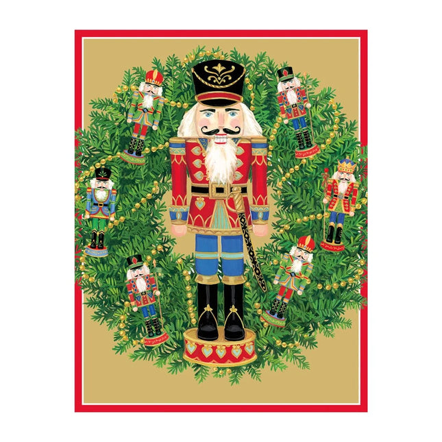 Nutcracker Wreath Classic Boxed Christmas Cards - includes 15 cards & envelopes