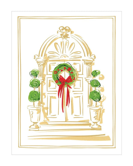 Gilded Door Foil Classic Embossed Boxed Christmas Cards - includes 10 cards & envelopes
