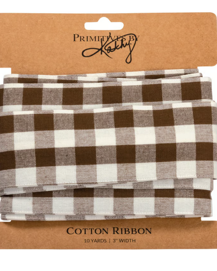 Ribbon - Small Brown Buffalo Check
