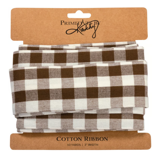 Ribbon - Small Brown Buffalo Check