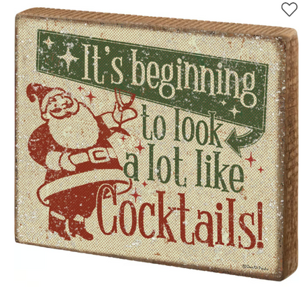 Like Cocktails Block Sign