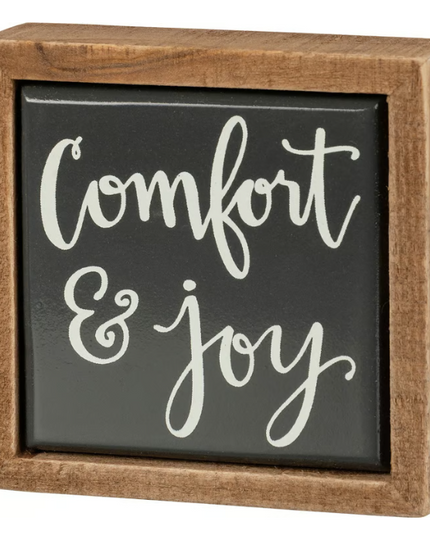 Box Sign - Comfort & Joy