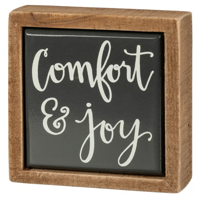Box Sign - Comfort & Joy
