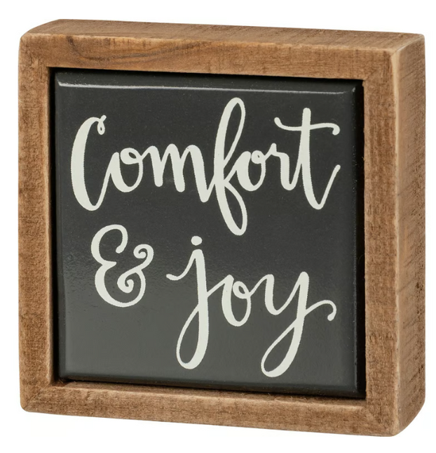 Box Sign - Comfort & Joy