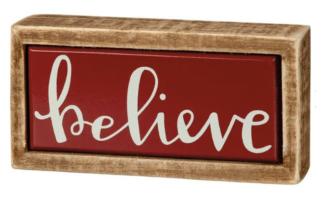 Box Sign Mini- Believe