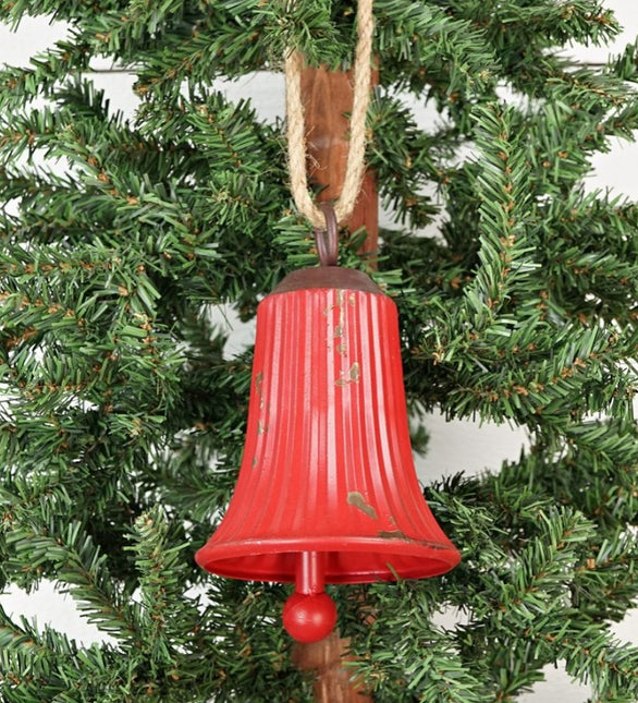 Metal Red Liberty Bell Ornament