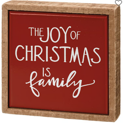 Joy Of Family Mini Box Sign