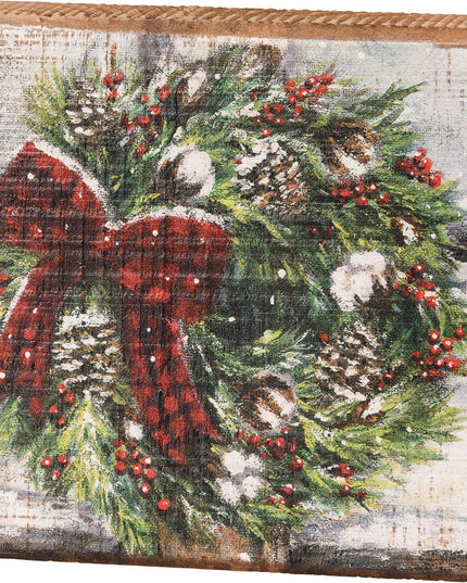 Wreath Block Sign