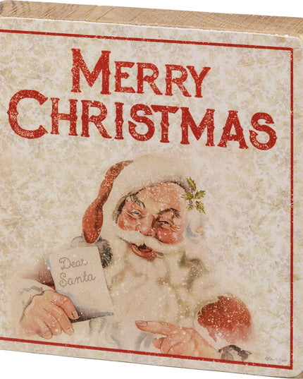 Merry Christmas Block Sign
