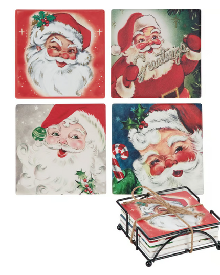 Santa Coaster Set