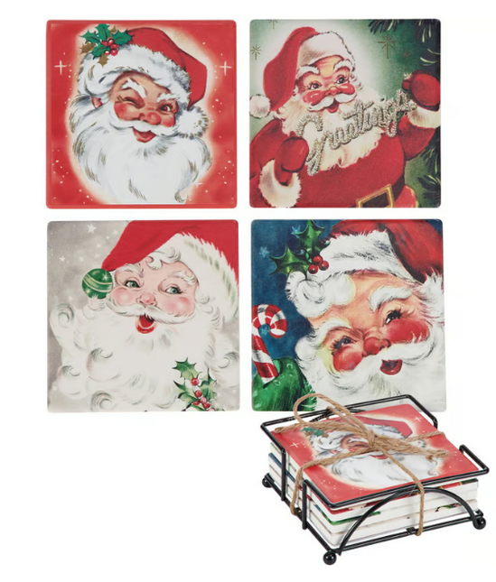 Santa Coaster Set