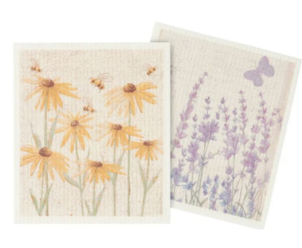 Rustic Floral Swedish Dishcloth Set