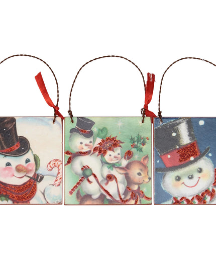 Retro Snowman Ornaments