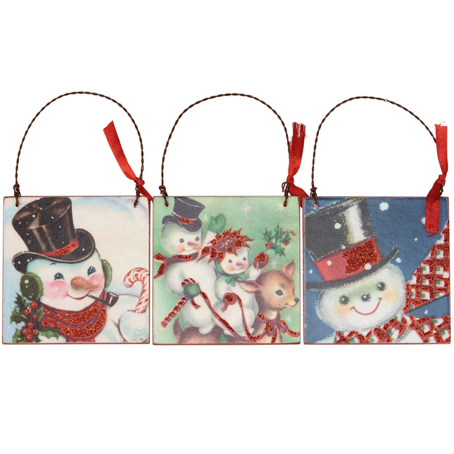 Retro Snowman Ornaments