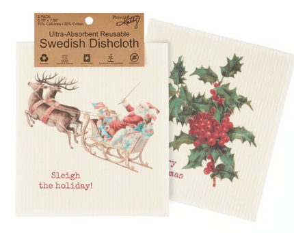Christmas Swedish Dishcloth Set