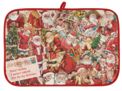 Vintage Santas Drying Mat