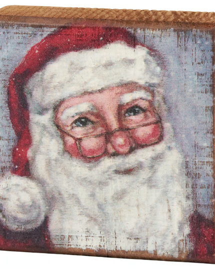 Block Sign Merry Santa