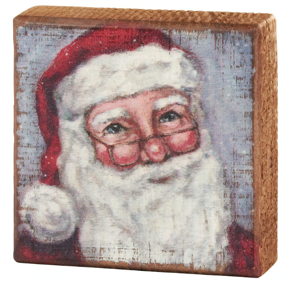 Block Sign Merry Santa