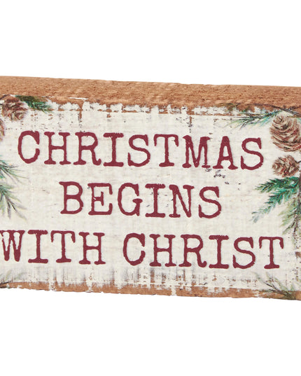 Begins Christ Block Sign