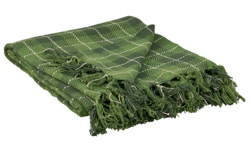 Green Tartan Throw