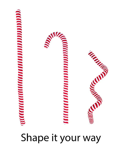 47"L Velvet/Foam Peppermint Stick, Wired