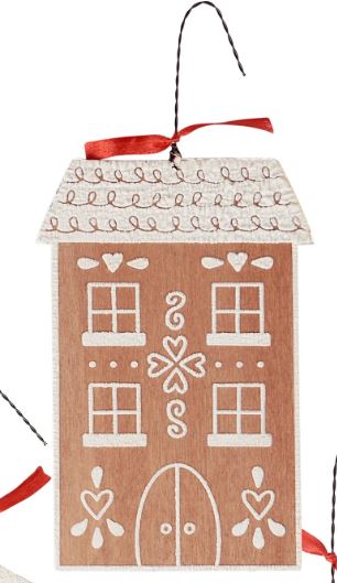 Gingerbread House Ornament Set