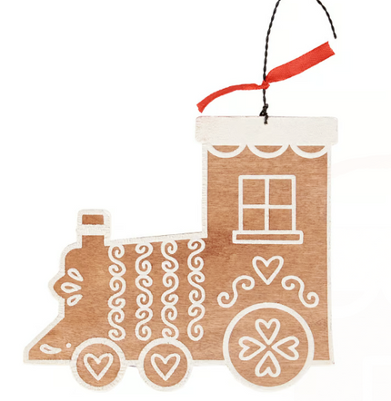 Gingerbread Train Christmas Ornament
