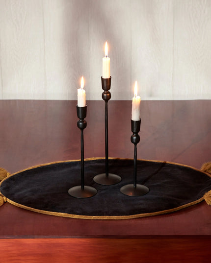 Black Velvet Table Runner