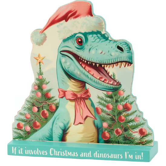 Stand Up Dino Christmas