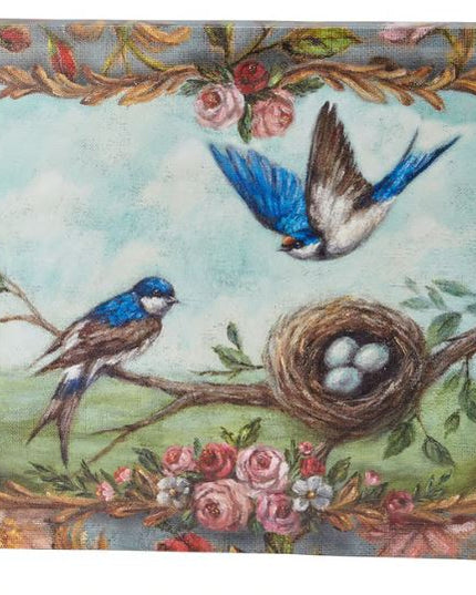 Blue Swallow Canvas Wall Art