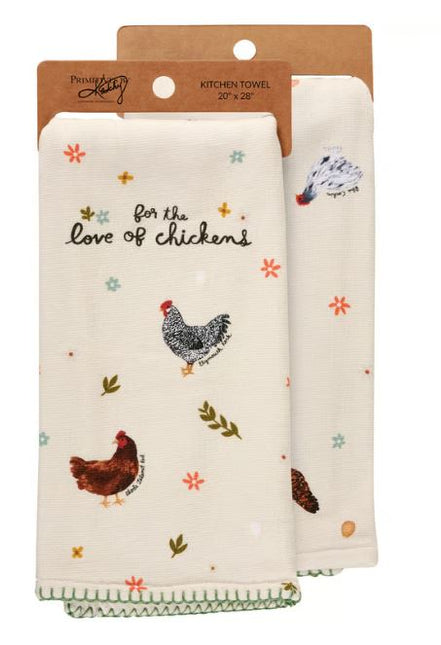 Love Chickens Kitchen Towel