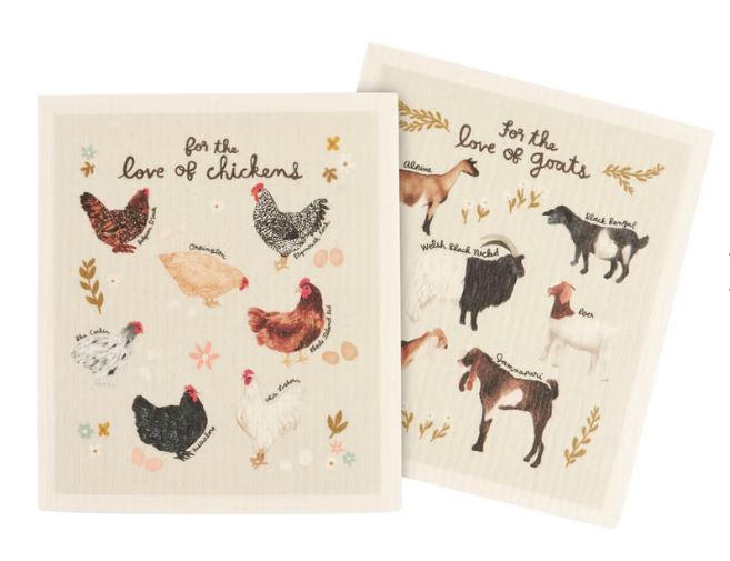 Goats Swedish Dishcloth Set