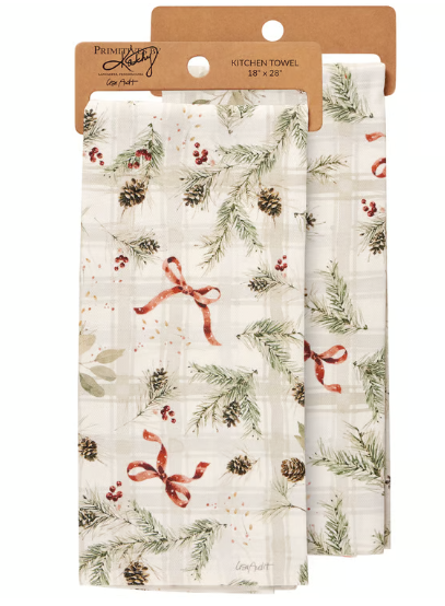 Christmas Greenery Kitchen Towel