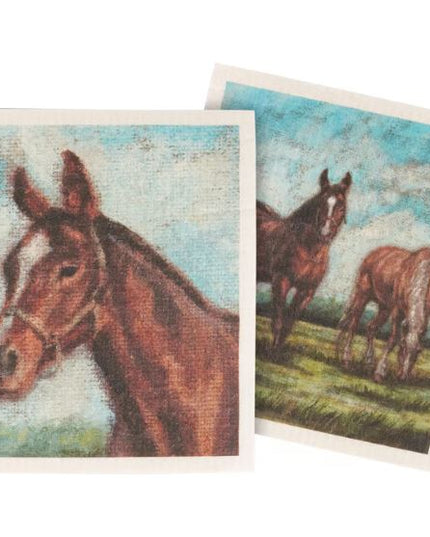 Horses Swedish Dishcloth Set