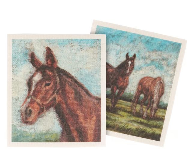 Horses Swedish Dishcloth Set