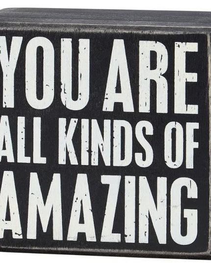 Kinds Of Amazing Box Sign