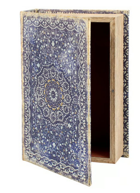 Box Book Blue Medallion