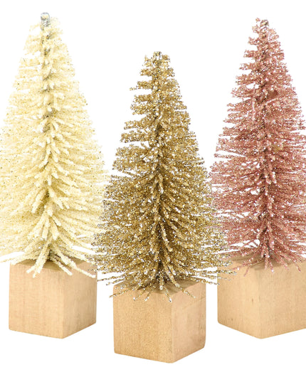 Mini Bottle Brush Tree Set