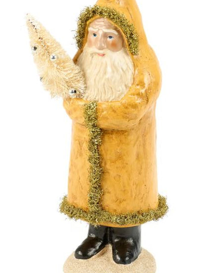 Yellow Santa Figurine