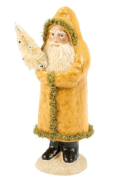 Yellow Santa Figurine