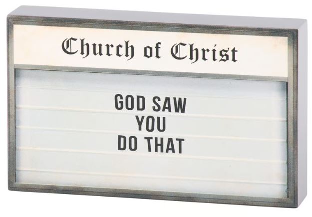 God Saw Block Sign
