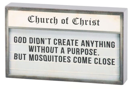 Mosquitos Block Sign