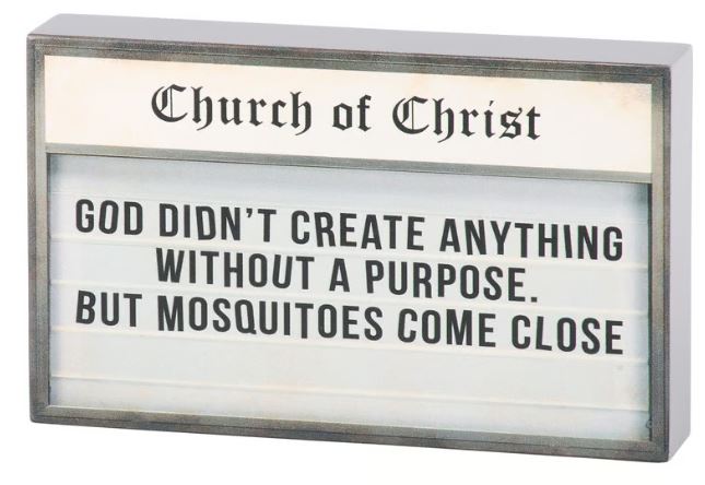 Mosquitos Block Sign