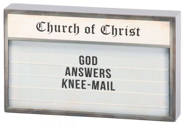 Knee-Mail Block Sign