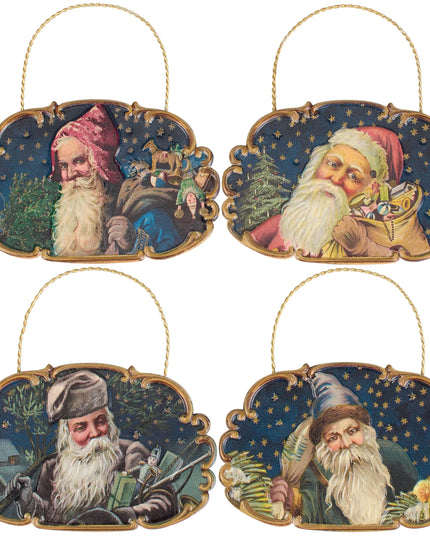 Midnight Santa Christmas Ornaments